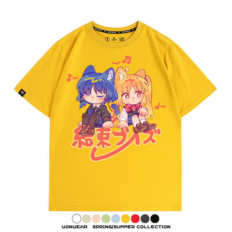 Q版孤獨搖滾後藤一里 親子情侶裝寬鬆短袖T