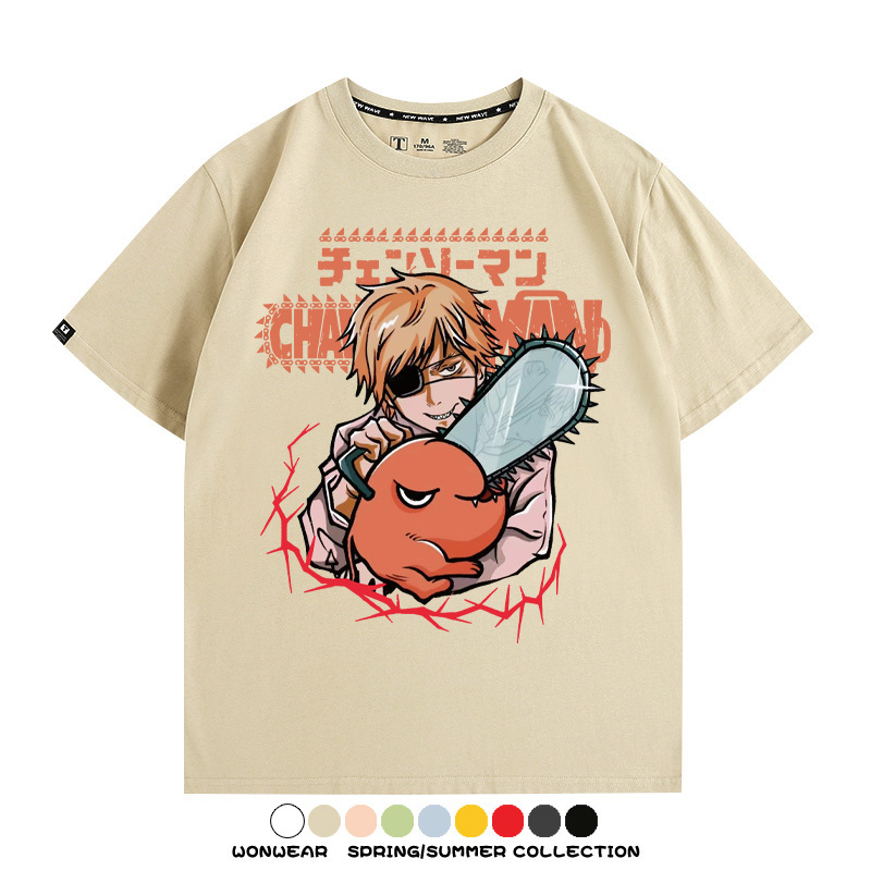 鏈鋸人電次波奇塔 親子情侶裝寬鬆短袖T