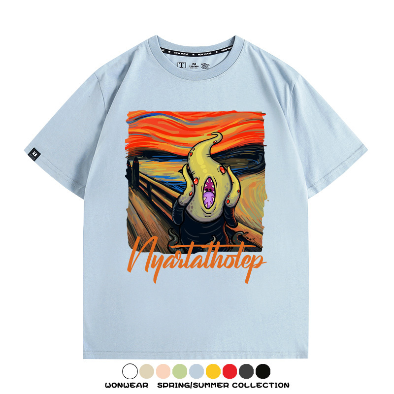 克蘇魯世界名畫吶喊聯名周邊短袖T恤