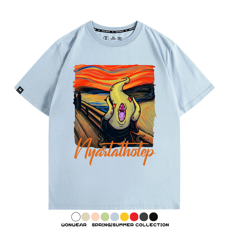 克蘇魯世界名畫吶喊聯名周邊短袖T恤