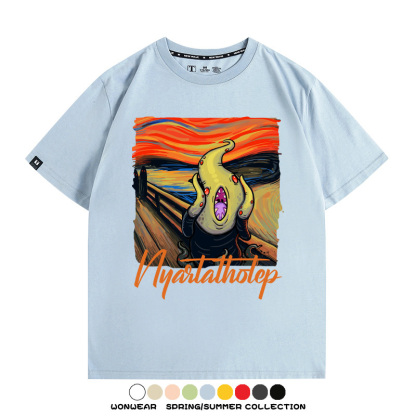 克蘇魯世界名畫吶喊聯名周邊短袖T恤