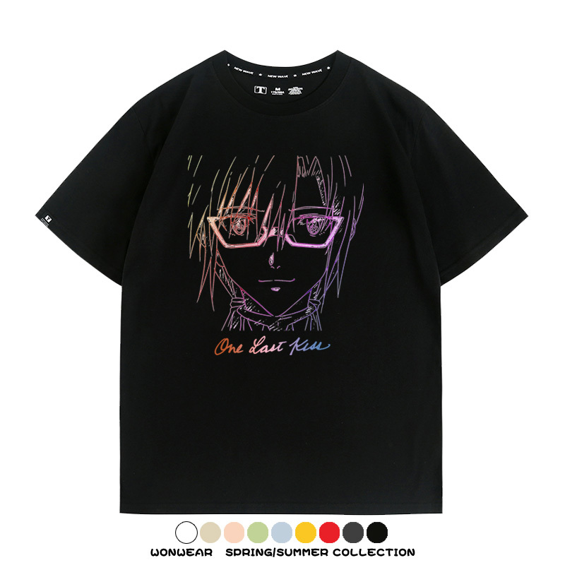 EVA新世紀福音戰士One Last Kiss專輯周邊短袖夏季純棉短袖T-shirt