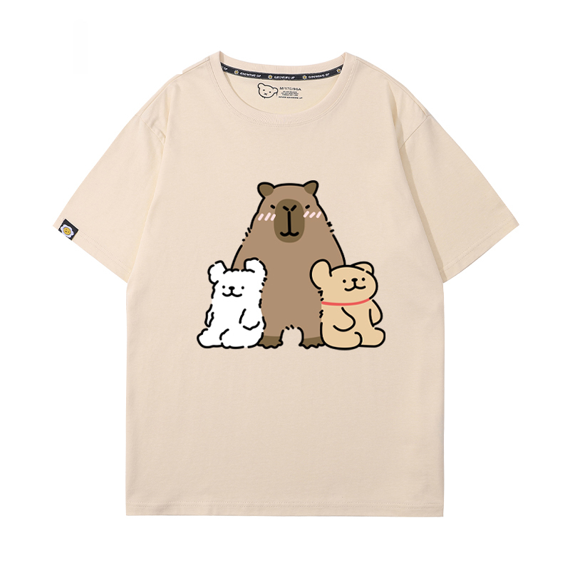 卡皮巴拉 2024親子情侶男女同款 T恤