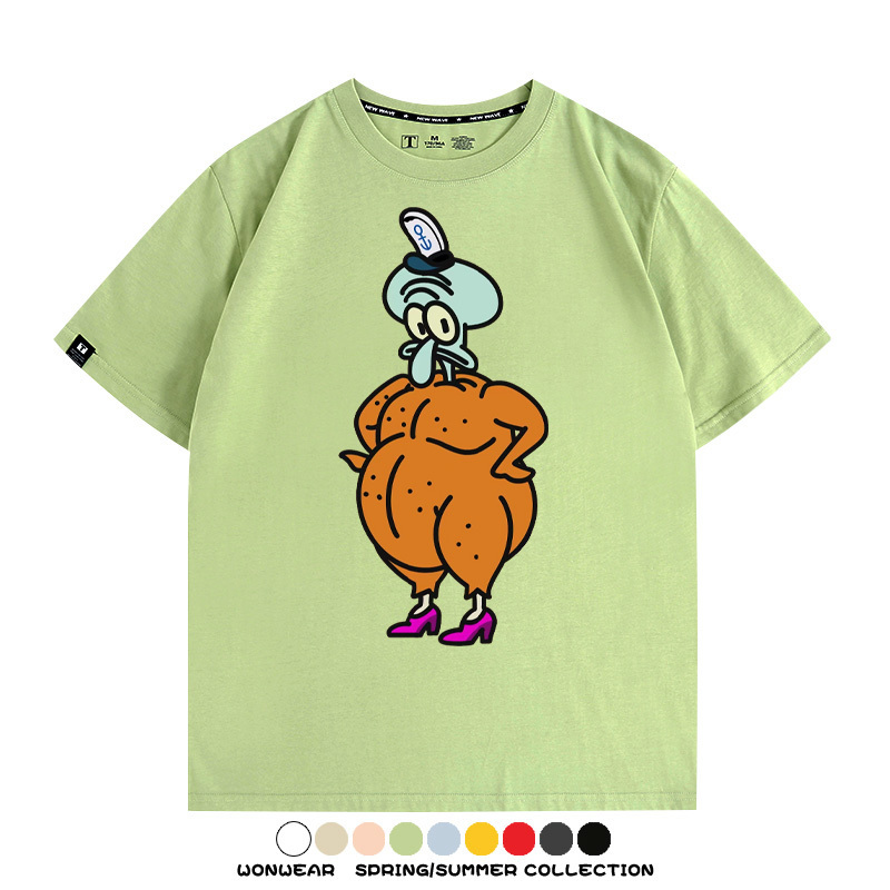 海綿寶寶惡搞動漫周邊短袖T恤