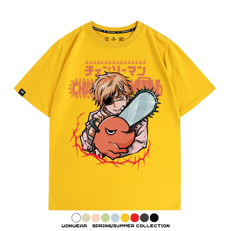 鏈鋸人電次波奇塔 親子情侶裝寬鬆短袖T