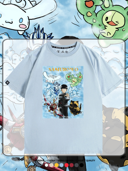 JOJO的奇妙冒險日系動漫二次元聯動款短袖夏季青少年男純棉T恤寬鬆