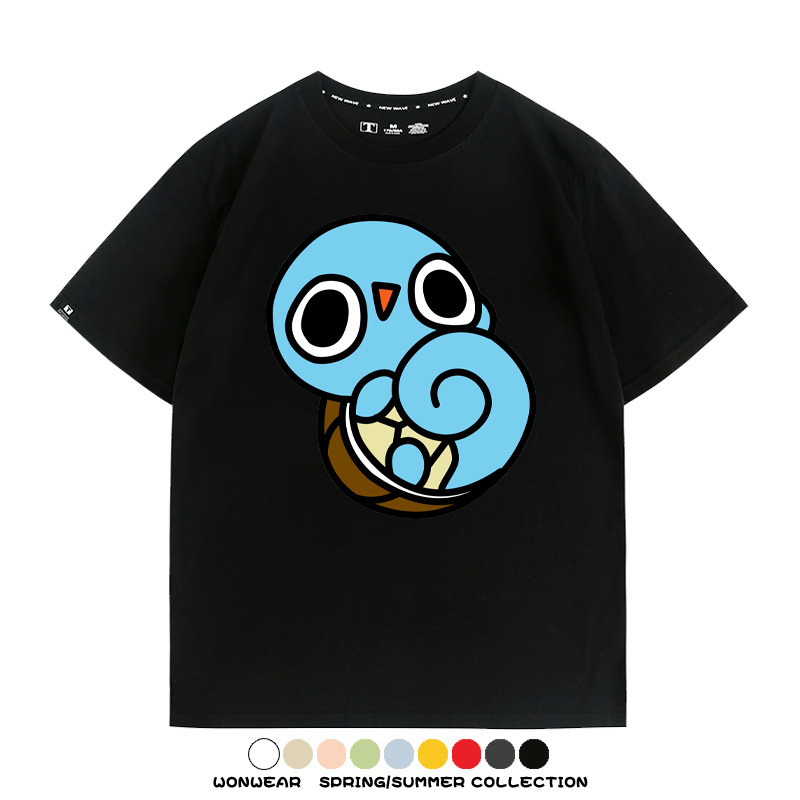 精靈寶可夢小火龍傑尼龜 親子情侶裝寬鬆短袖T