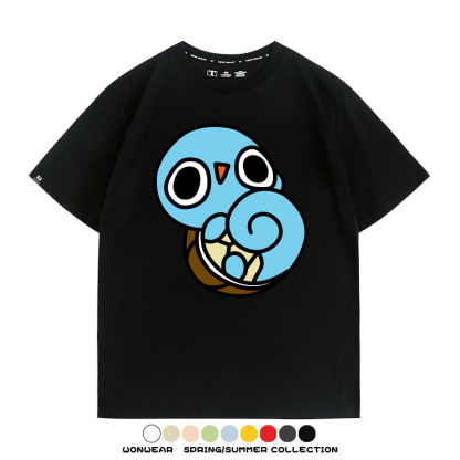 精靈寶可夢小火龍傑尼龜 親子情侶裝寬鬆短袖T