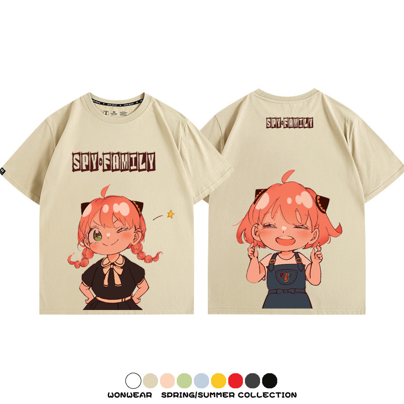 間諜家家酒SPY×FAMILY動漫阿尼亞周邊情侶短袖純棉T恤衫寬鬆百搭