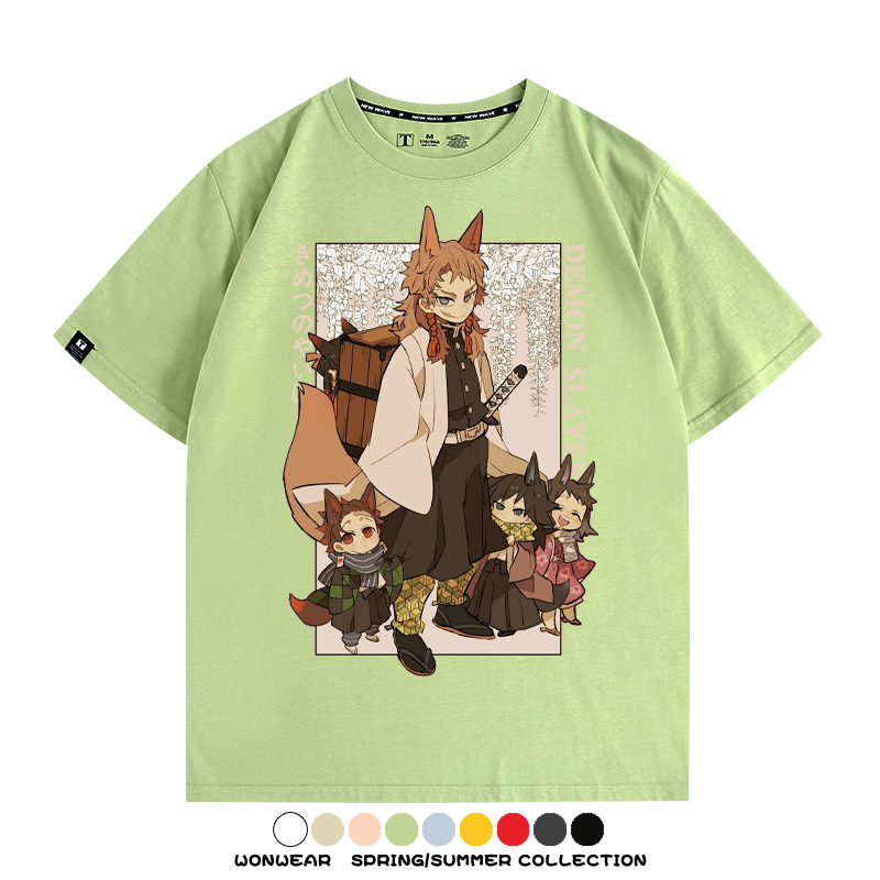 鬼滅之刃炭治郎禰豆子動漫周邊短袖T恤