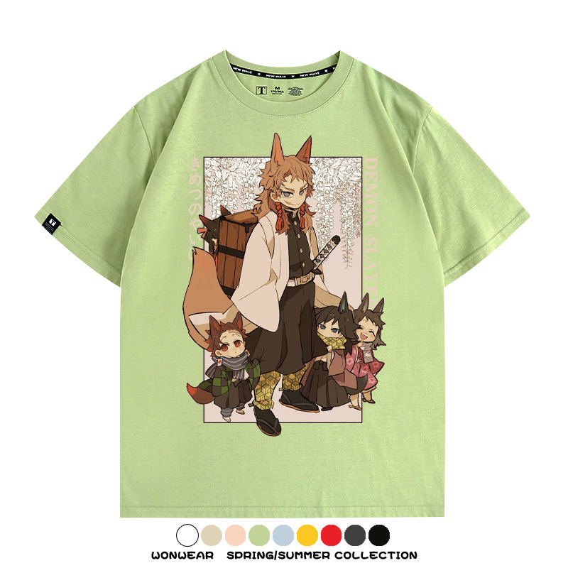 鬼滅之刃炭治郎禰豆子動漫周邊短袖T恤