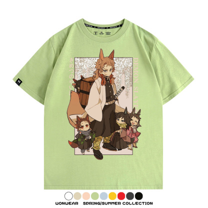 鬼滅之刃炭治郎禰豆子動漫周邊短袖T恤