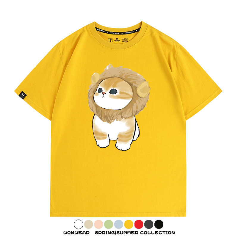 貓貓COS獅子 親子情侶裝寬鬆短袖T