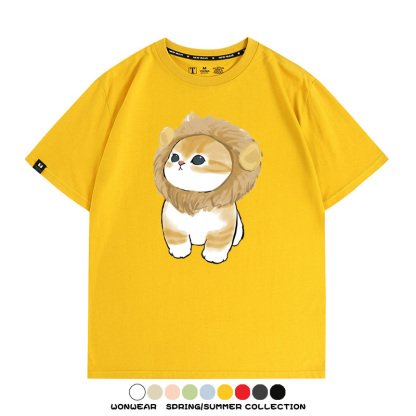 貓貓COS獅子 親子情侶裝寬鬆短袖T