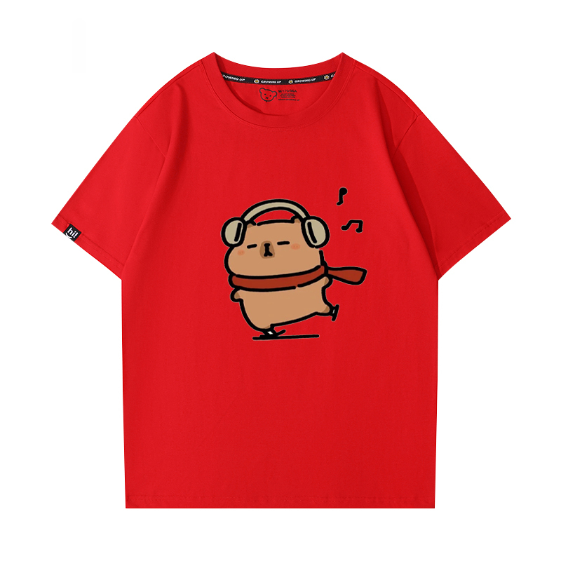 卡皮巴拉 2024親子情侶男女同款 T恤