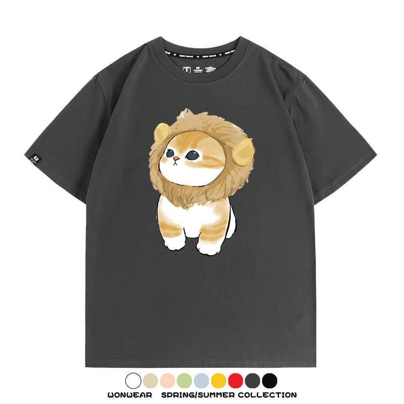 貓貓COS獅子 親子情侶裝寬鬆短袖T