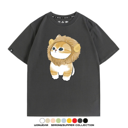 貓貓COS獅子 親子情侶裝寬鬆短袖T