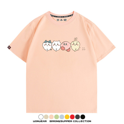 Chiikawa吉伊卡哇卡通烏薩奇COS星之卡比聯動短袖純棉T恤夏季寬鬆
