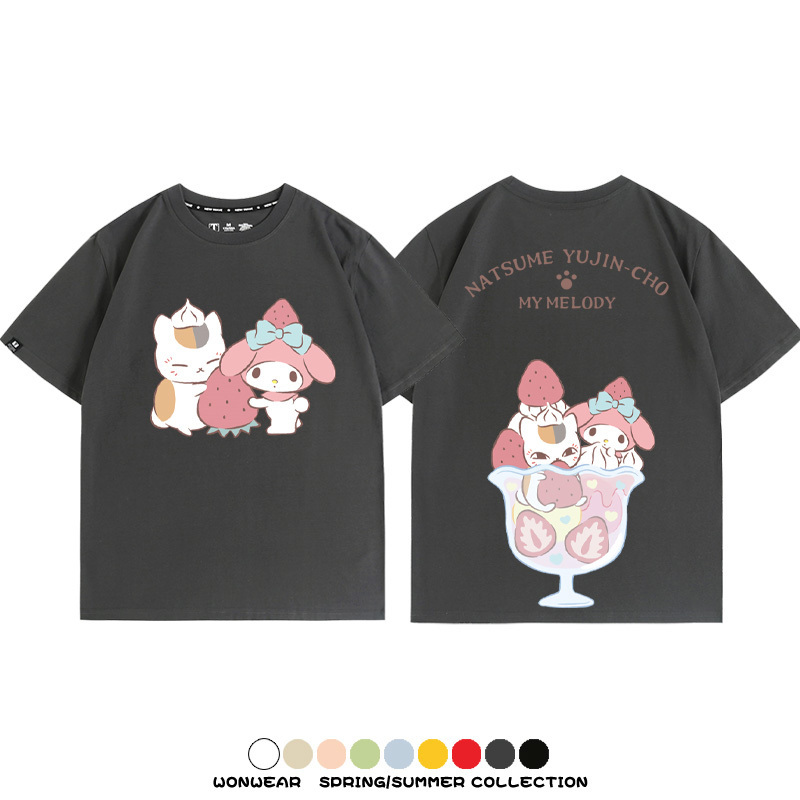夏目友人帳聯名三麗鷗 親子情侶寬鬆短袖T