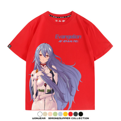 EVA新世紀福音戰士綾波麗動漫周邊短袖T恤