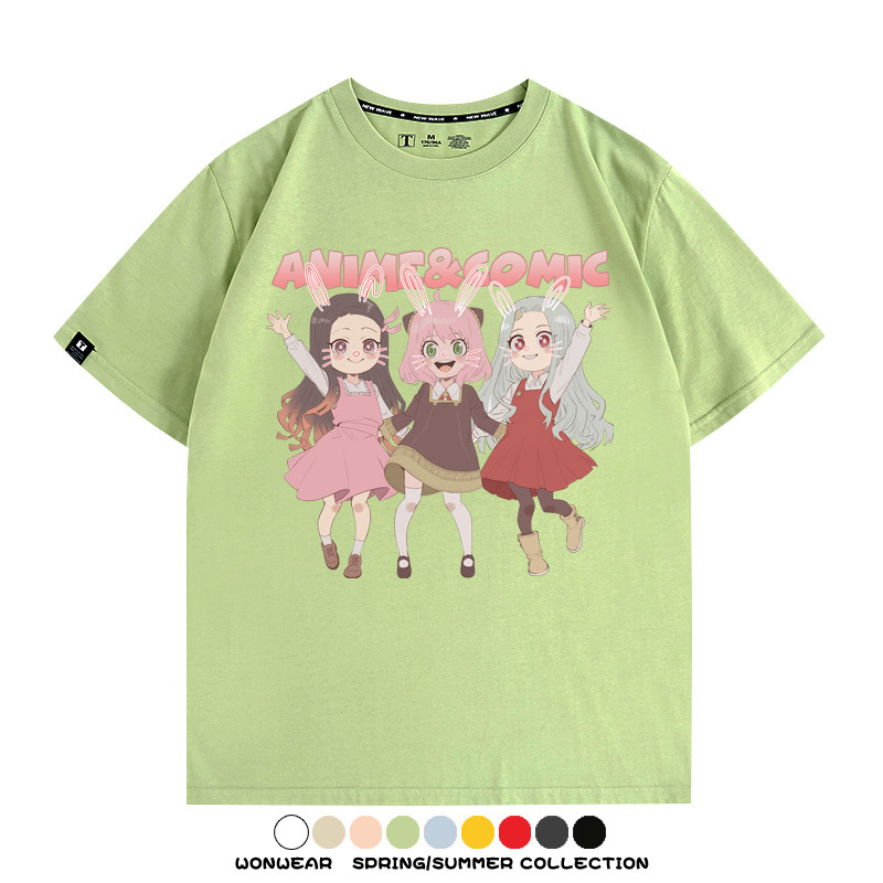 間諜家家酒鬼滅之刃聯名 親子情侶裝寬鬆短袖T