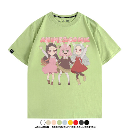 間諜家家酒鬼滅之刃聯名 親子情侶裝寬鬆短袖T