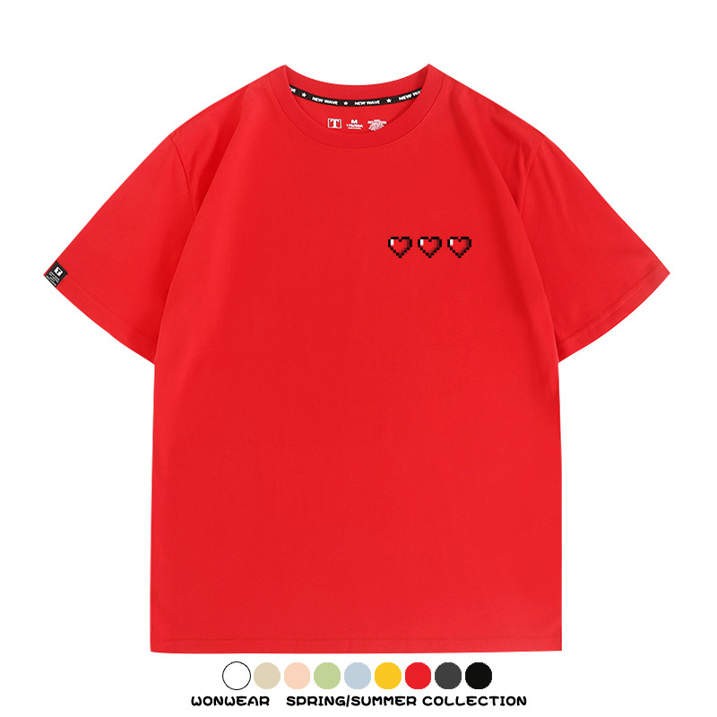 薩爾達傳說王國之淚經典紅心像素任天堂周邊短袖夏季男士純棉T恤