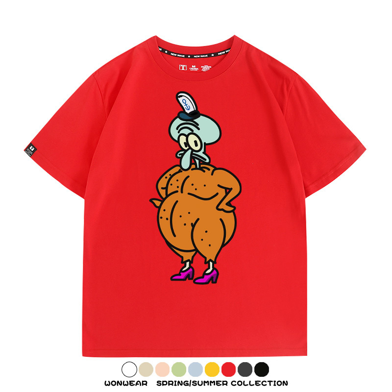 海綿寶寶惡搞動漫周邊短袖T恤