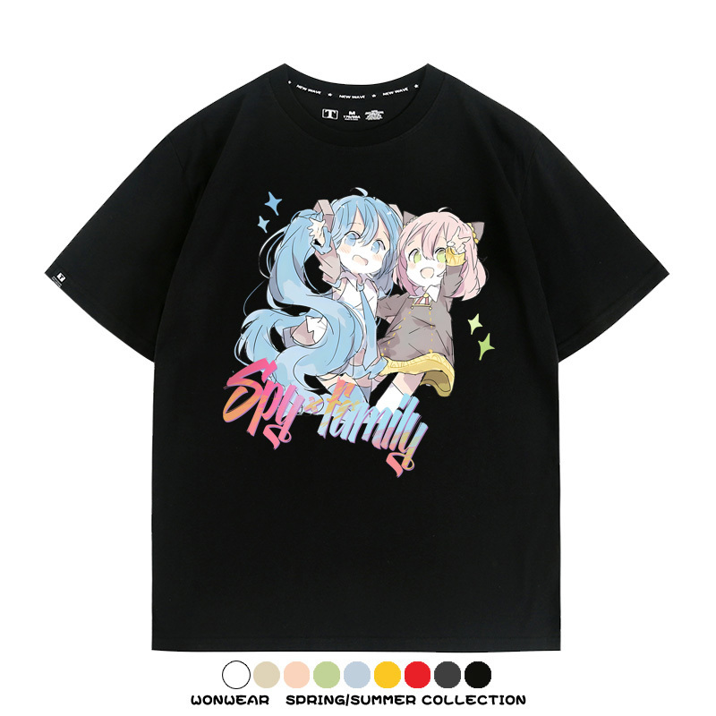 間諜家家酒聯動初音未來 親子情侶裝寬鬆短袖T