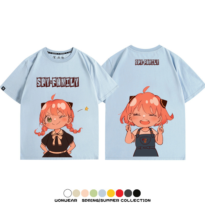 間諜家家酒SPY×FAMILY動漫阿尼亞周邊情侶短袖純棉T恤衫寬鬆百搭