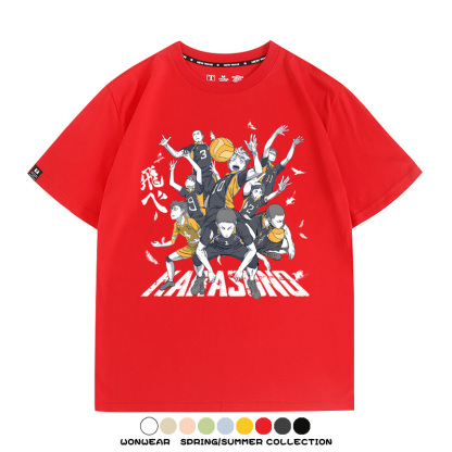 排球少年動漫周邊短袖T恤