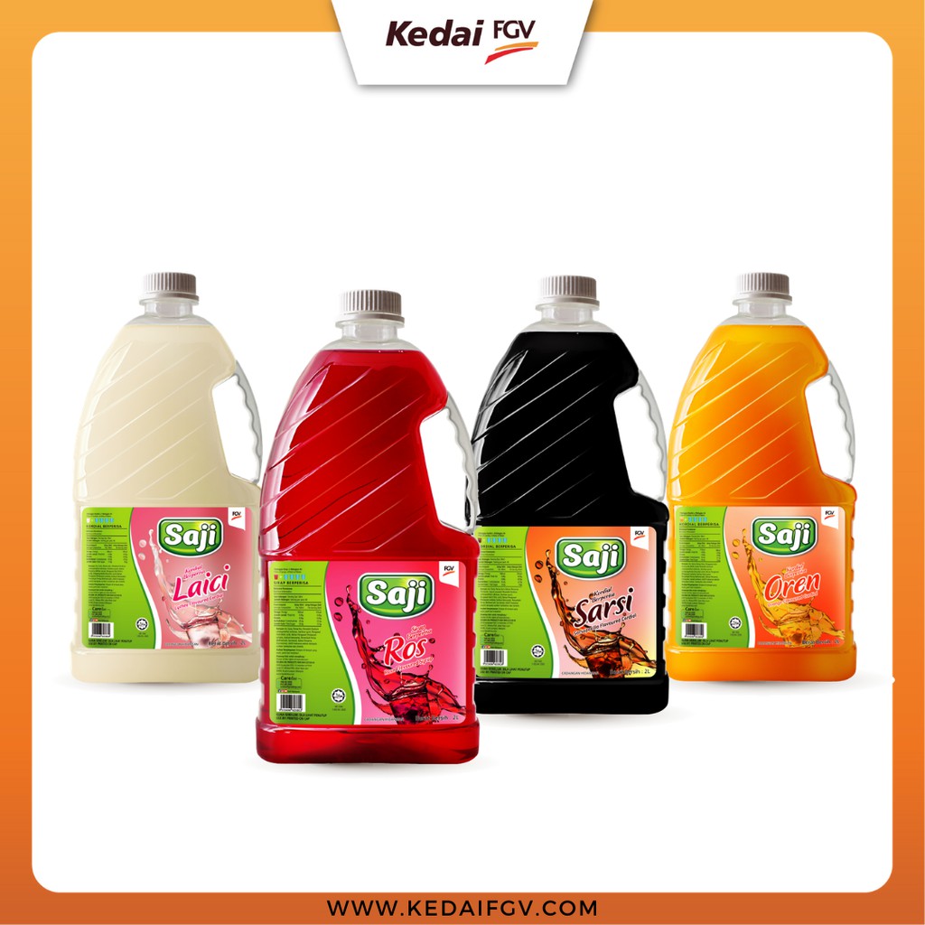 SAJI Syrup Rose Flavored (2L)