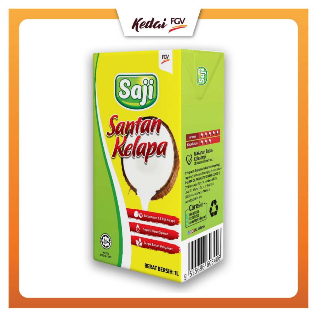 SAJI Santan Kelapa / Krim Kelapa (200ml & 1L)