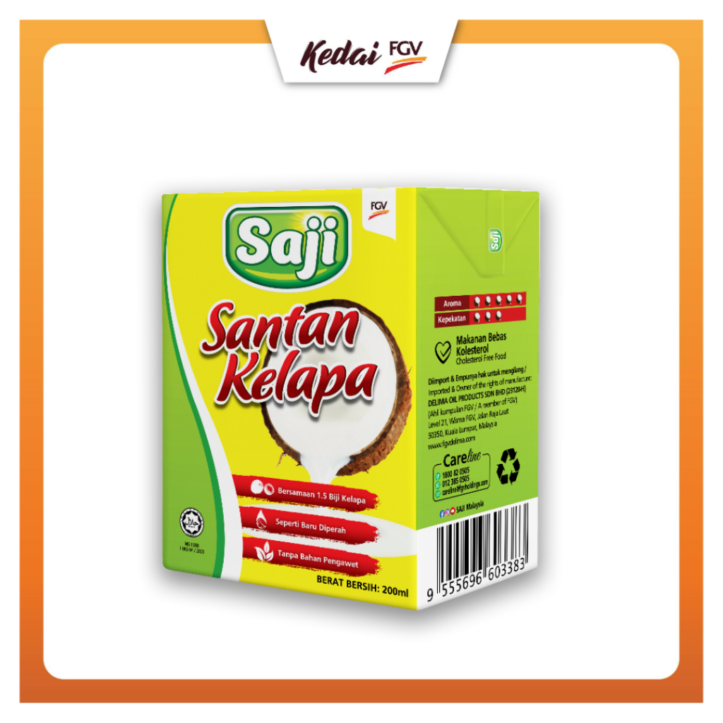 SAJI Santan Kelapa / Krim Kelapa (200ml & 1L)