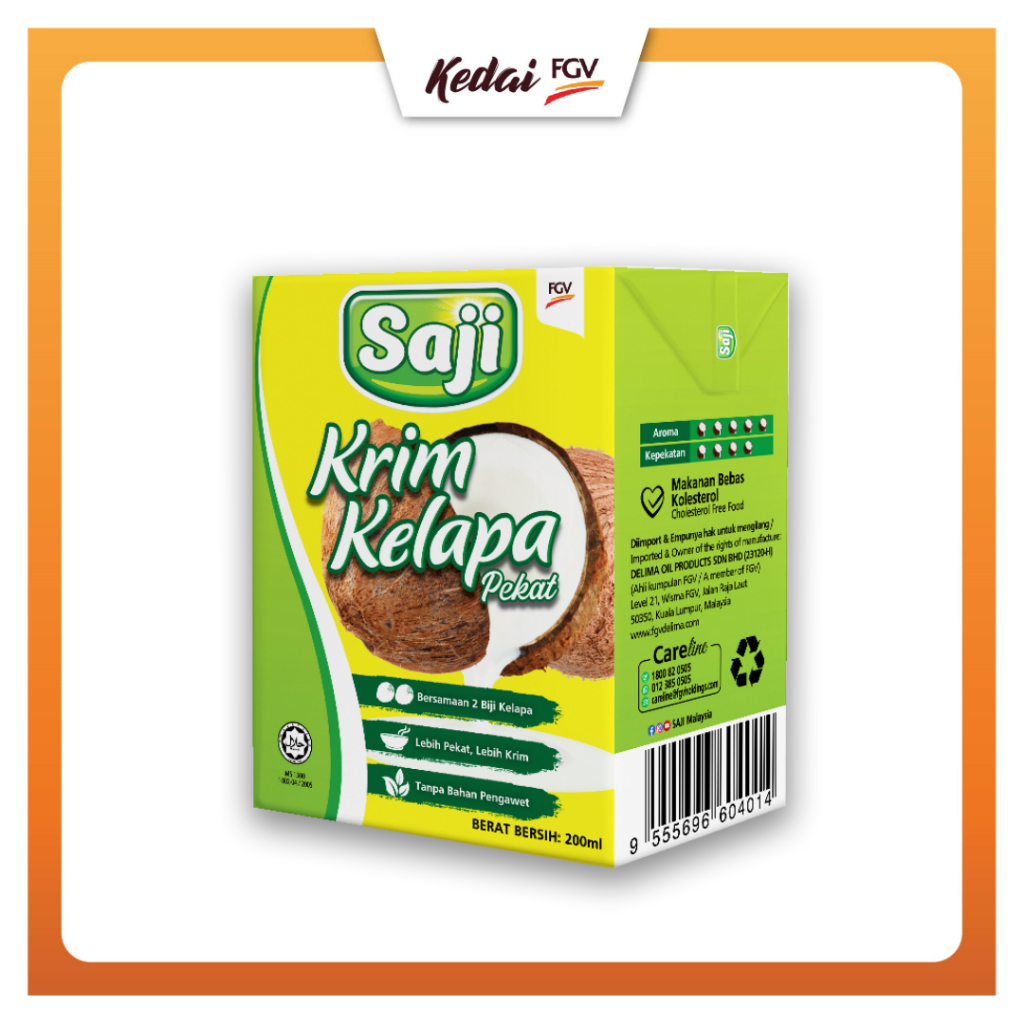 SAJI Santan Kelapa / Krim Kelapa (200ml & 1L)
