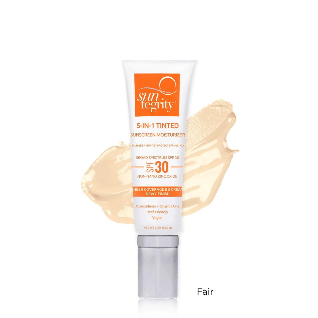 Suntegrity 5-IN-1 Tinted Sunscreen Moisturizer - Broad Spectrum SPF 30 (Fair) 57g by Love Nature