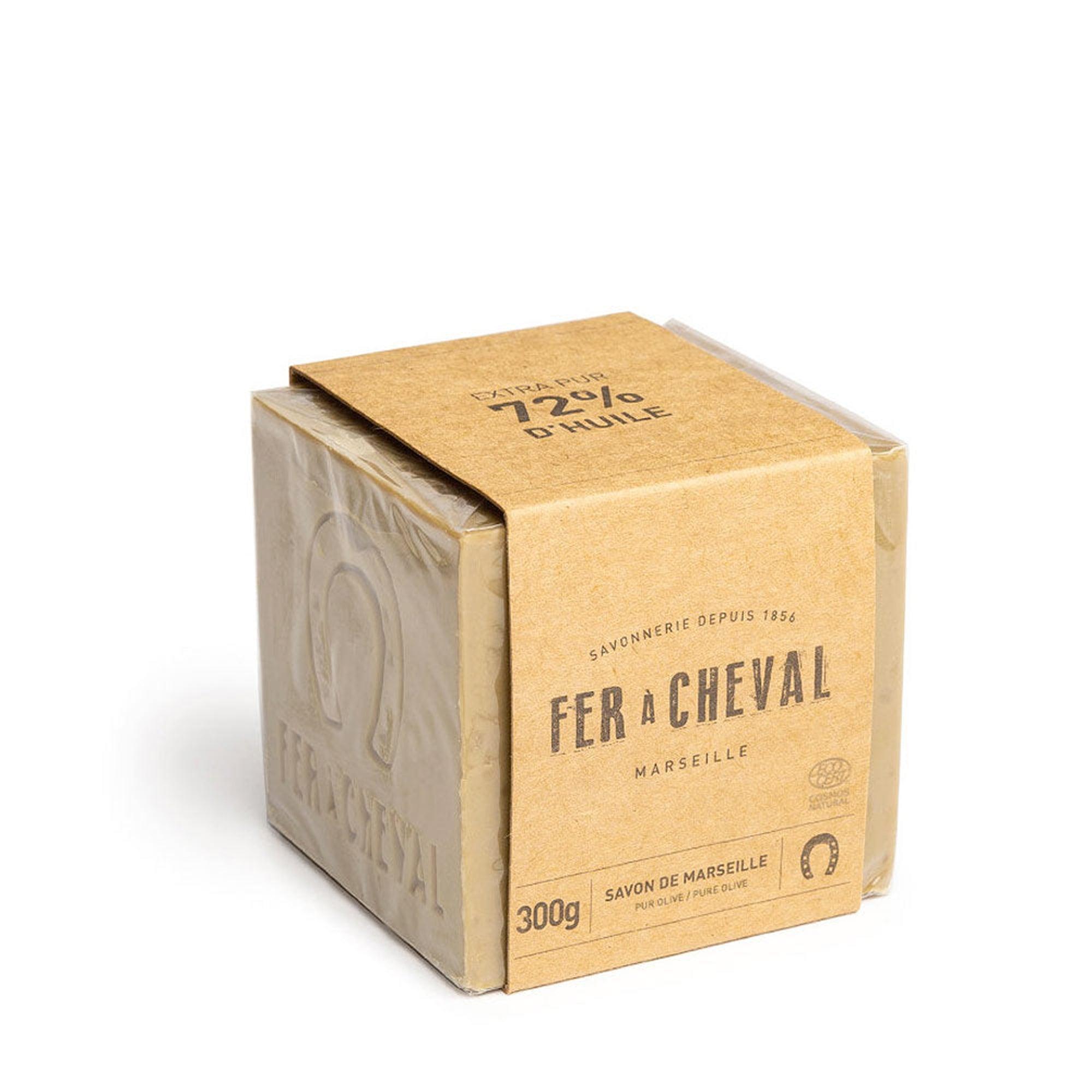 Fer A Cheval Pure Olive Cube Marseille Soap 300g by Love Nature