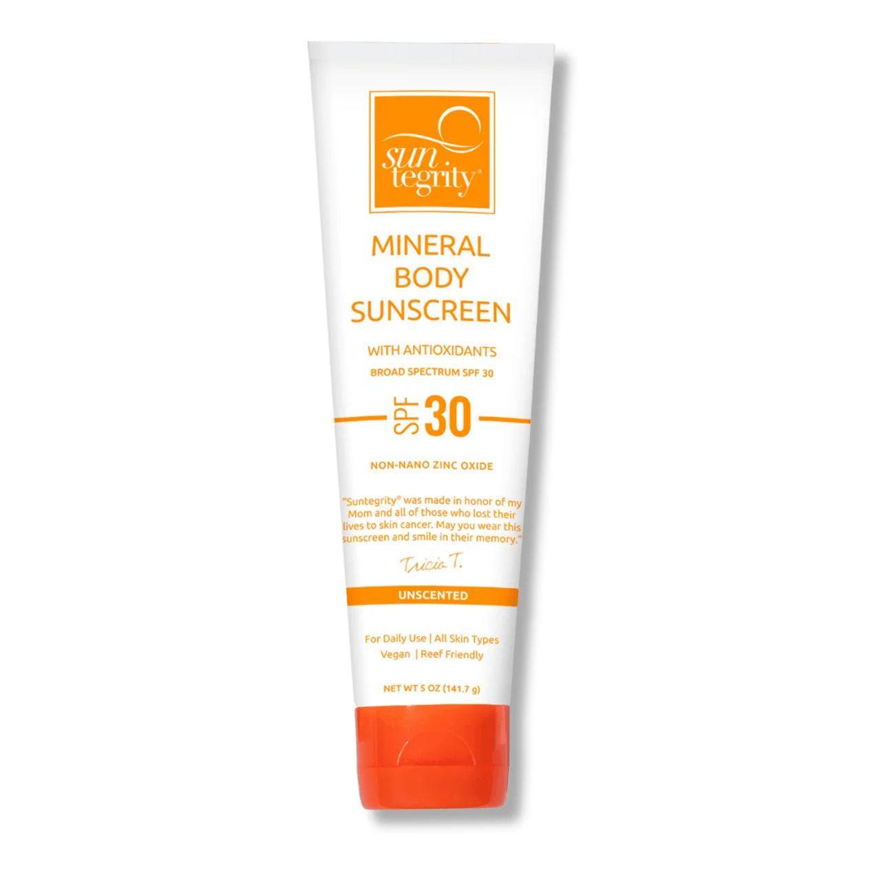 Suntegrity Unscented Mineral Body Sunscreen, Broad Spectrum SPF 30 85g by Love Nature
