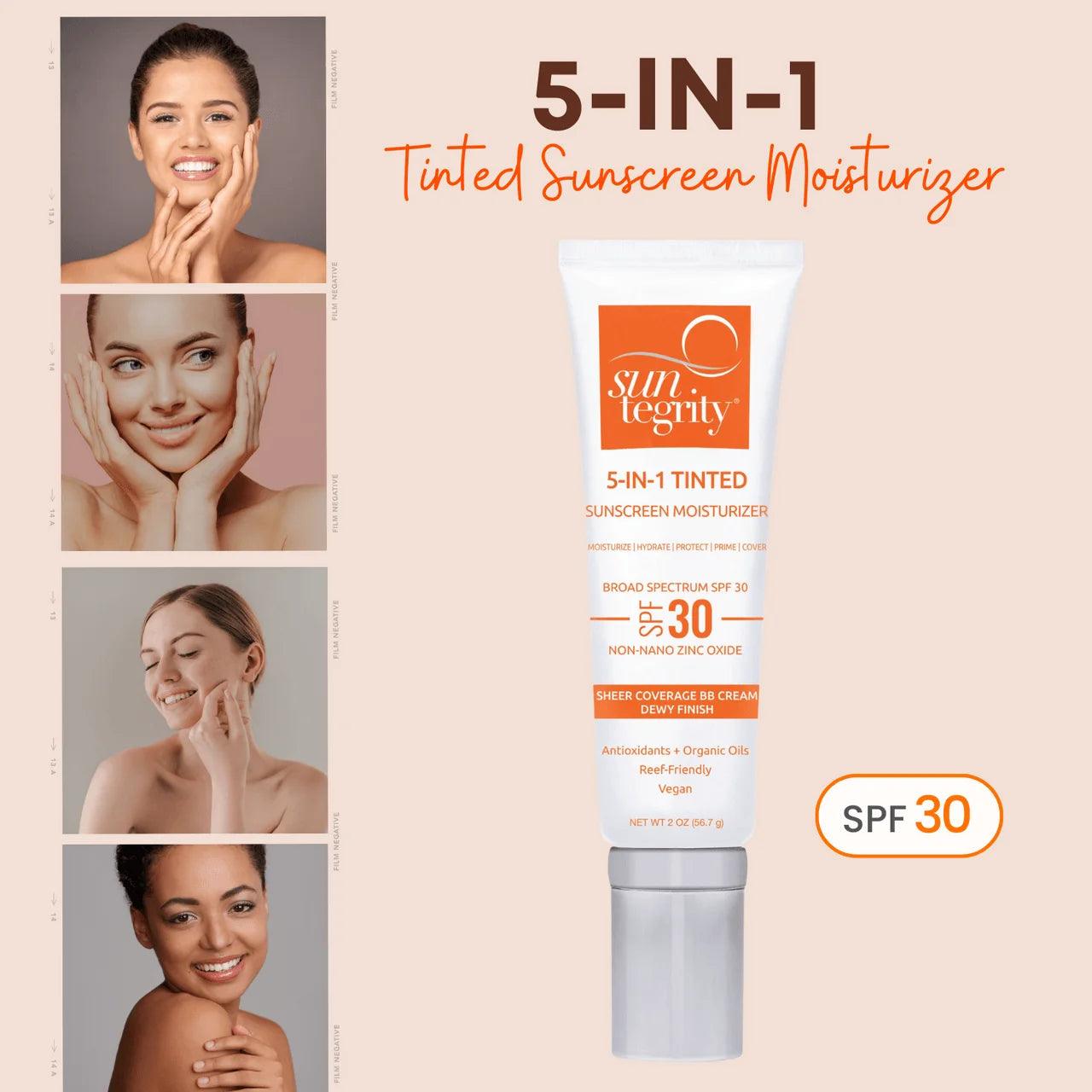 Suntegrity 5-IN-1 Tinted Sunscreen Moisturizer - Broad Spectrum SPF 30 (Fair) 57g by Love Nature