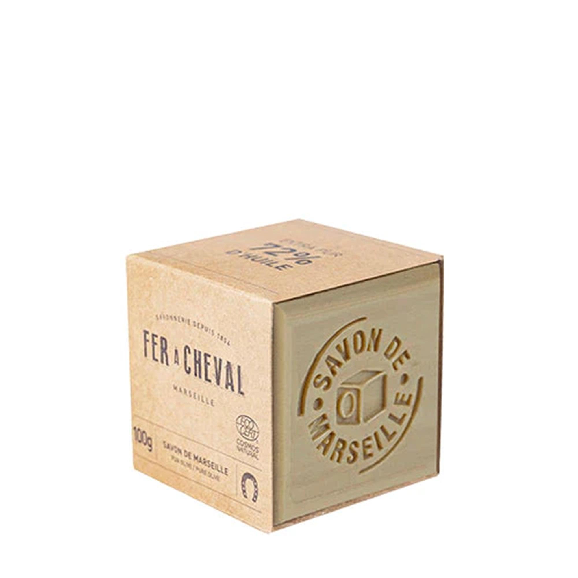 Fer A Cheval Pure Olive Cube Marseille Soap 100g by Love Nature