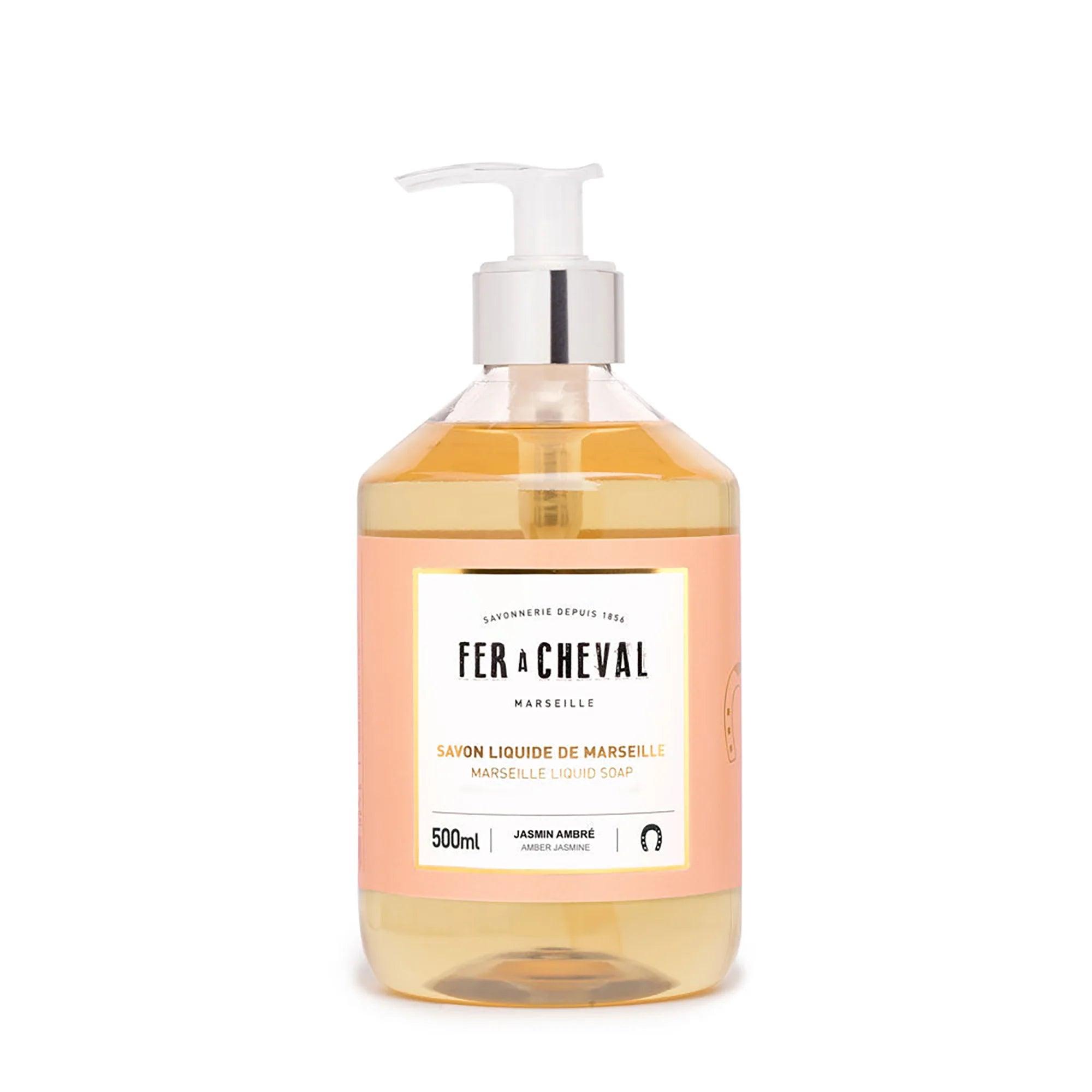 Fer A Cheval Marseille Liquid Soap Amber Jasmine 500ml by Love Nature