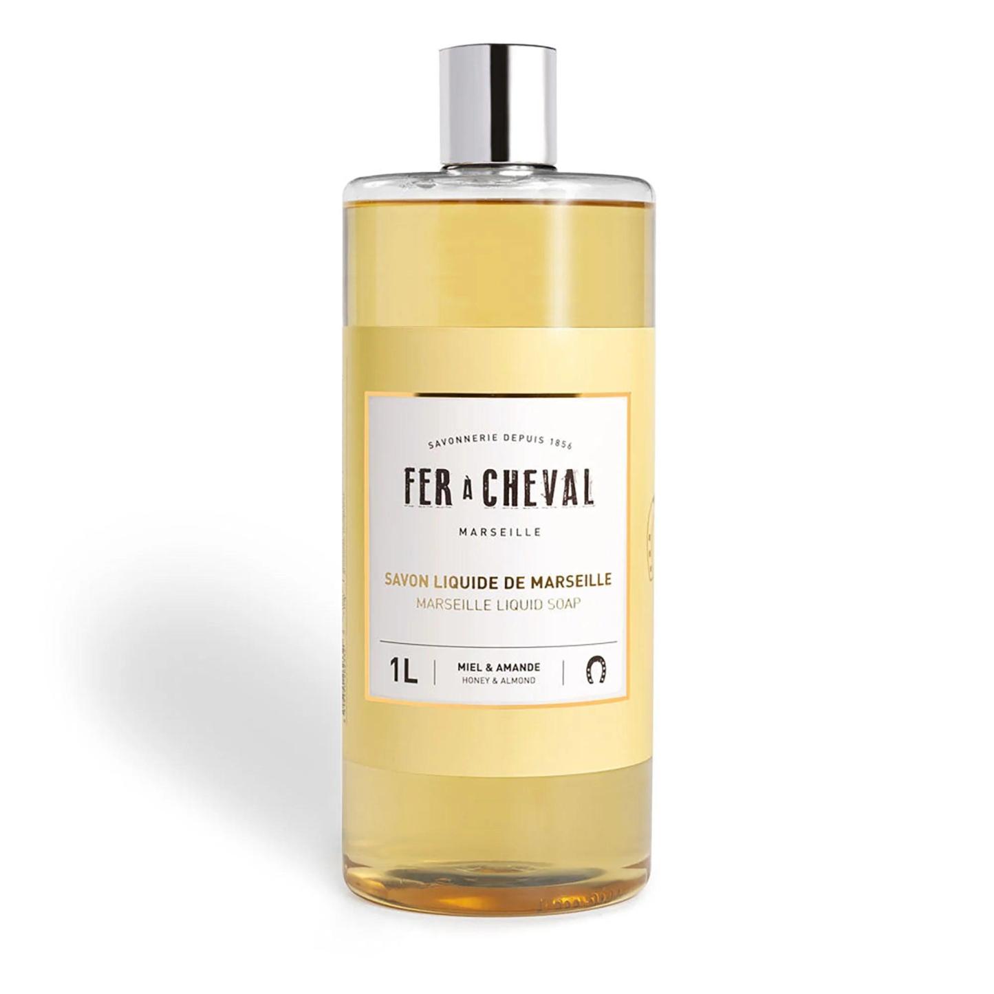 Fer A Cheval Marseille Liquid Soap Honey & Almond 1L by Love Nature