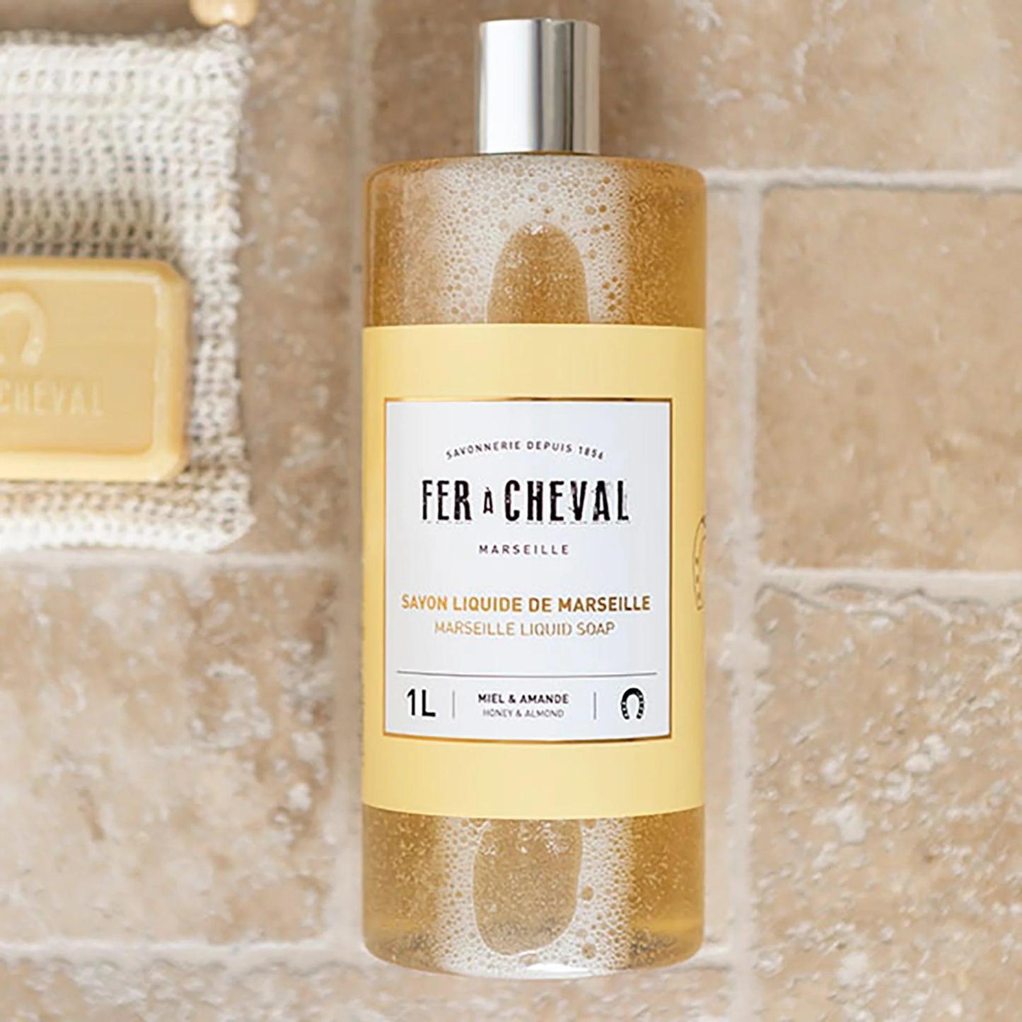 Fer A Cheval Marseille Liquid Soap Honey & Almond 1L by Love Nature