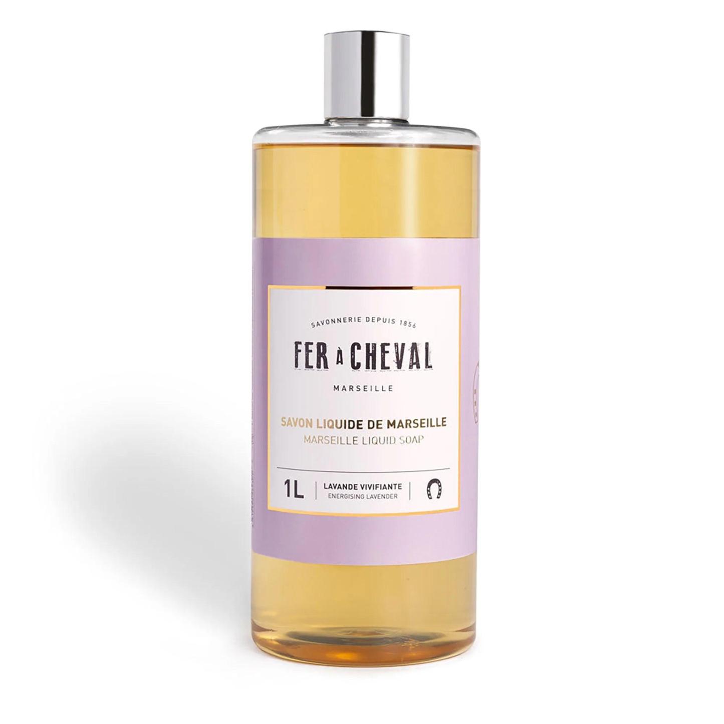 Fer A Cheval Marseille Liquid Soap Invigorating Lavender 1L by Love Nature