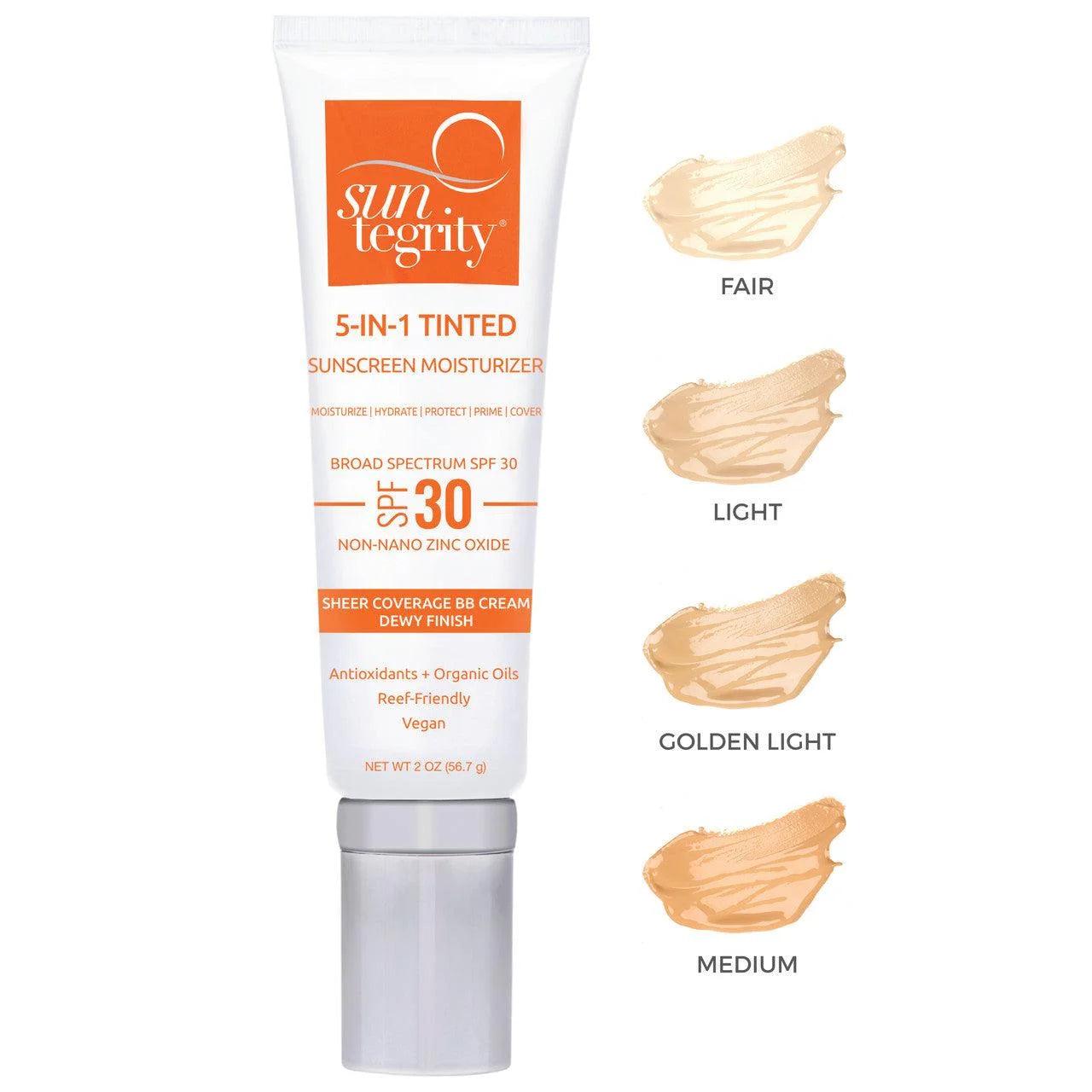 Suntegrity 5-IN-1 Tinted Sunscreen Moisturizer - Broad Spectrum SPF 30 (Light) 57g by Love Nature