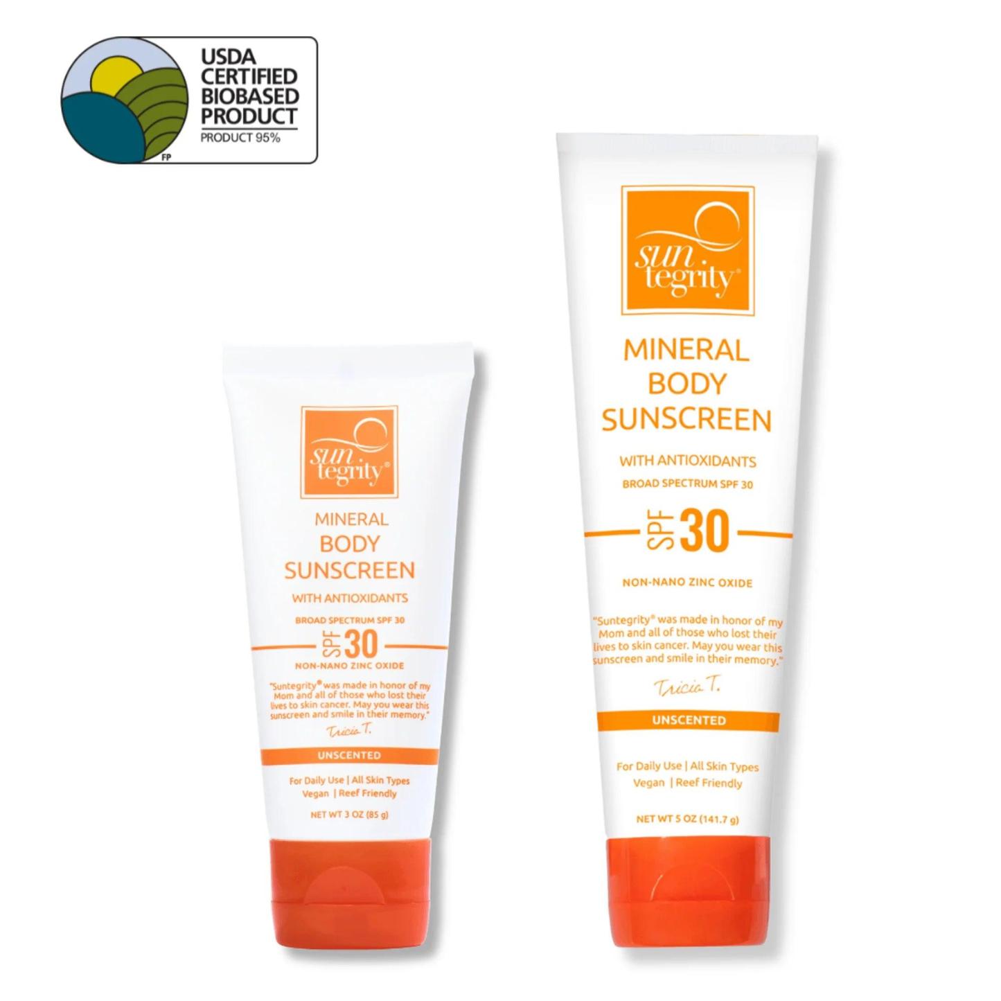 Suntegrity Unscented Mineral Body Sunscreen, Broad Spectrum SPF 30 85g by Love Nature