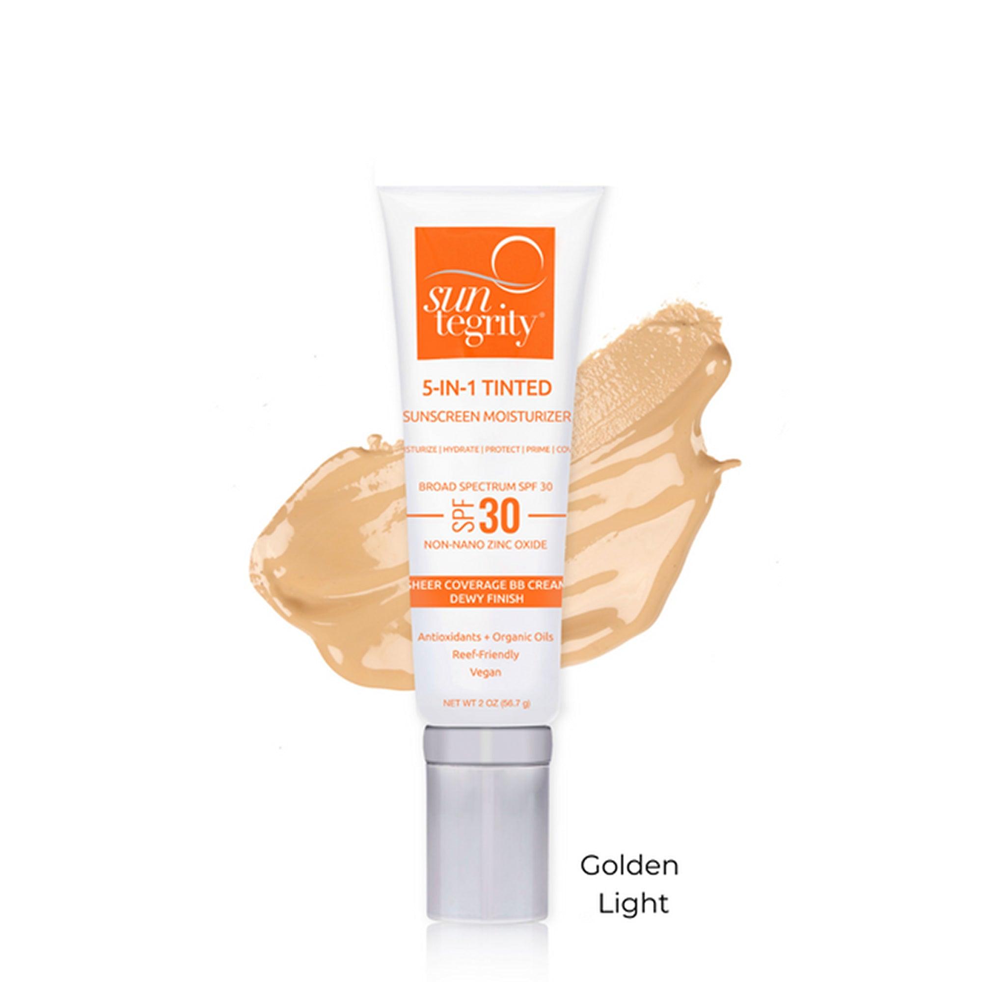 Suntegrity 5-IN-1 Tinted Sunscreen Moisturizer - Broad Spectrum SPF 30 (Golden Light) 57g by Love Nature