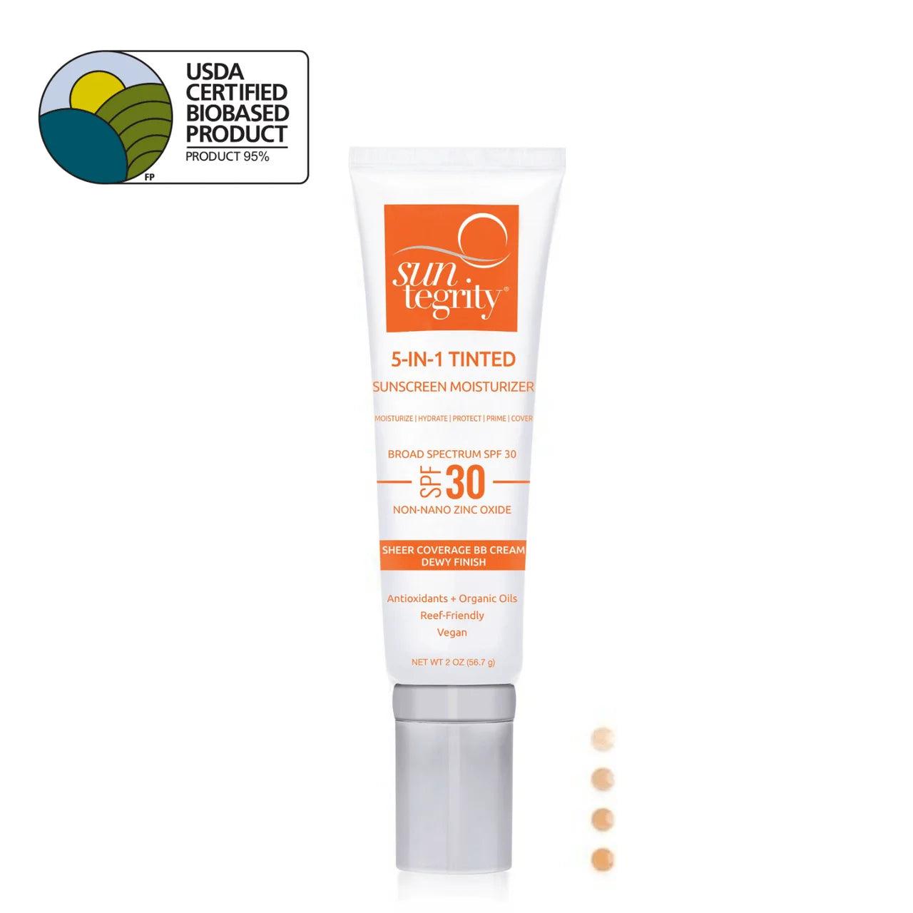 Suntegrity 5-IN-1 Tinted Sunscreen Moisturizer - Broad Spectrum SPF 30 (Light) 57g by Love Nature