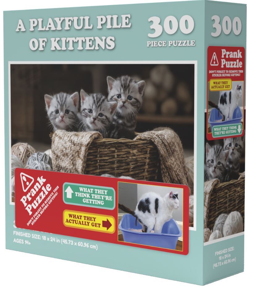 Doing Things Cats Prank 300 Piece Jigsaw Puzzle