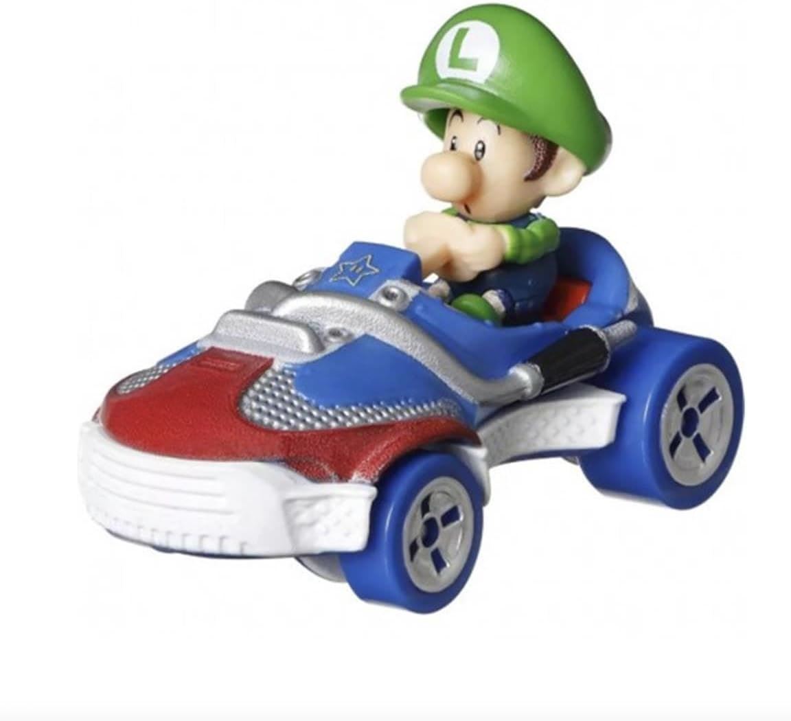 Hot Wheels Mario Kart Die-cast Baby Luigi Car